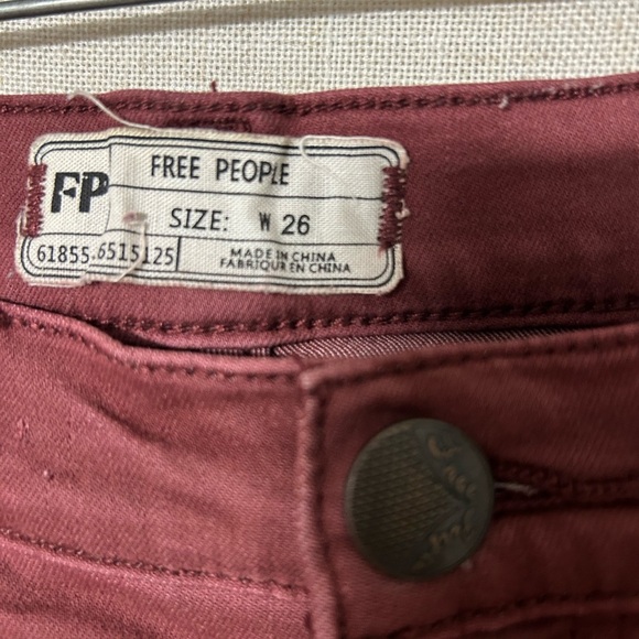 Burgundy Skinny Jeans - Picture 4 of 7